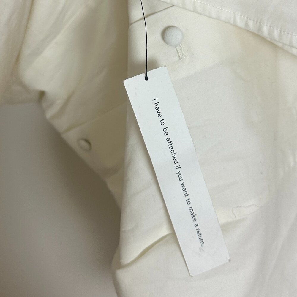 REFORMATION Alida Organic Cotton Button-Up Midi Dress in White Size US 4 - Picture 11 of 15